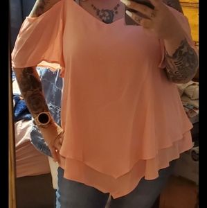 Plus Size Cold Shoulder Top